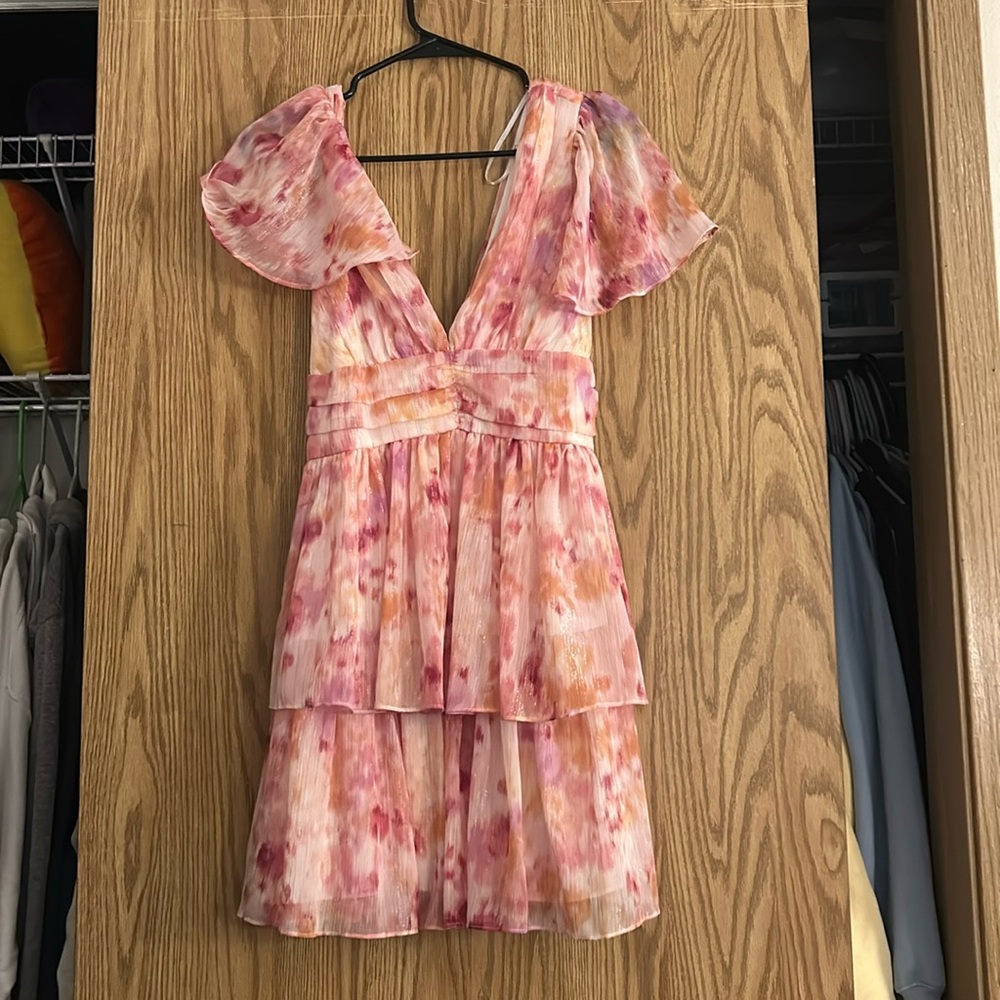 Lulus flutter sleeve mini dress